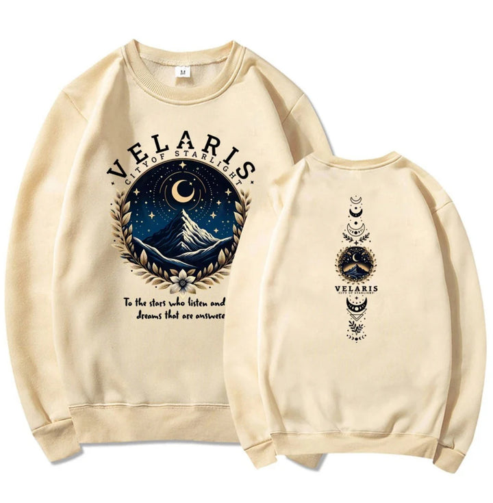 Women's sweatshirt with artistic night sky motif Lisslune