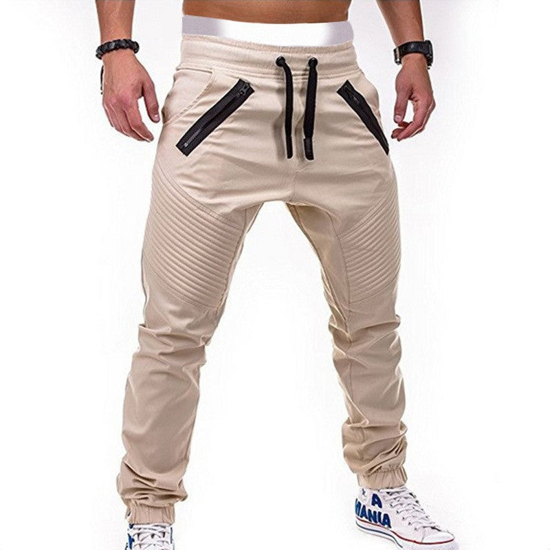 Men's jogging pants with modern zip pockets and stylish rib details Lisslune