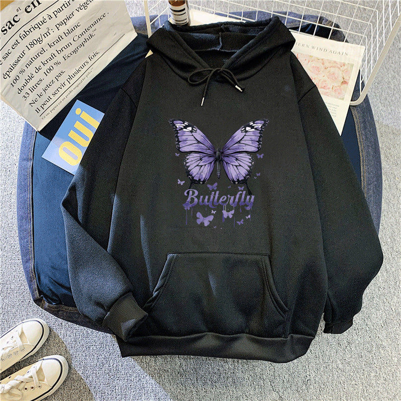 Women's hoodie with colorful butterfly motif Lisslune