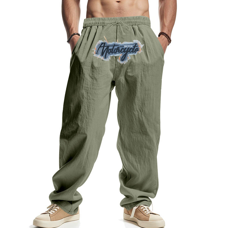 Men's casual leisure pants with a low crotch and side pockets Lisslune