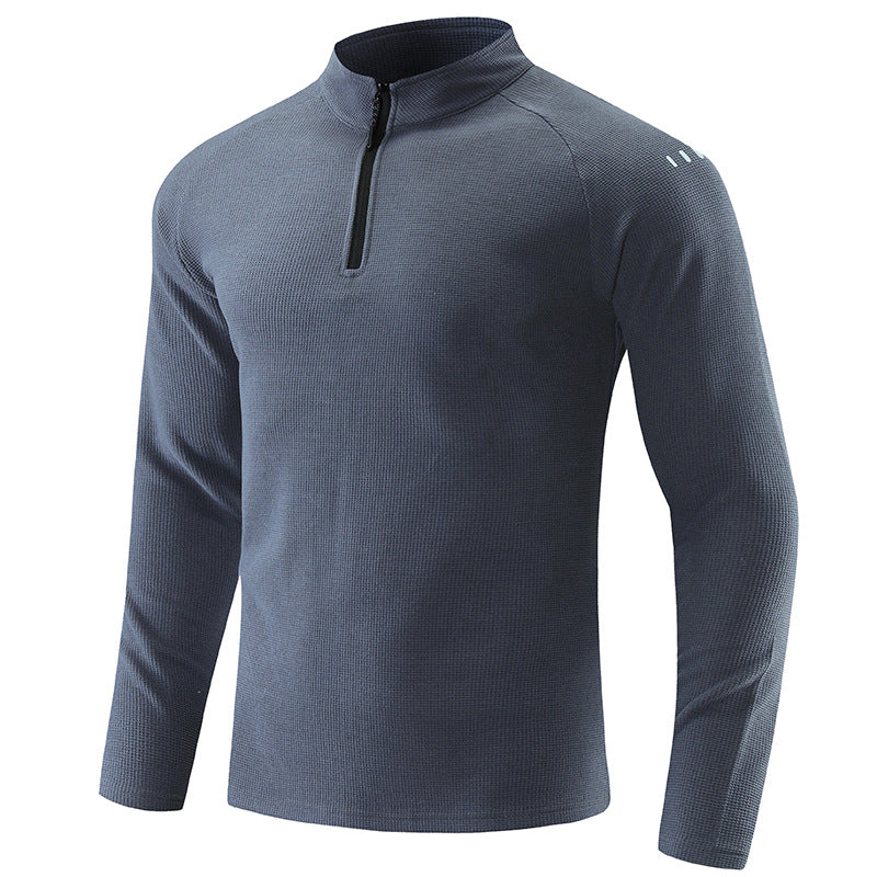 Men's functional sweater with short zipper Lisslune