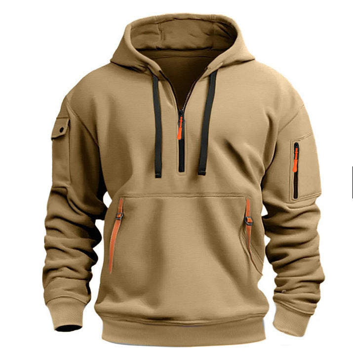 Men's functional hoodie with zipper and side pockets Lisslune