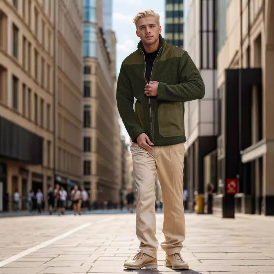 Men's cozy fleece jacket with sophisticated pockets Lisslune
