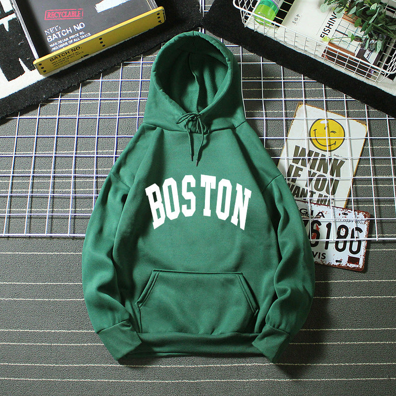 Women's hoodie with classic Boston print Lisslune