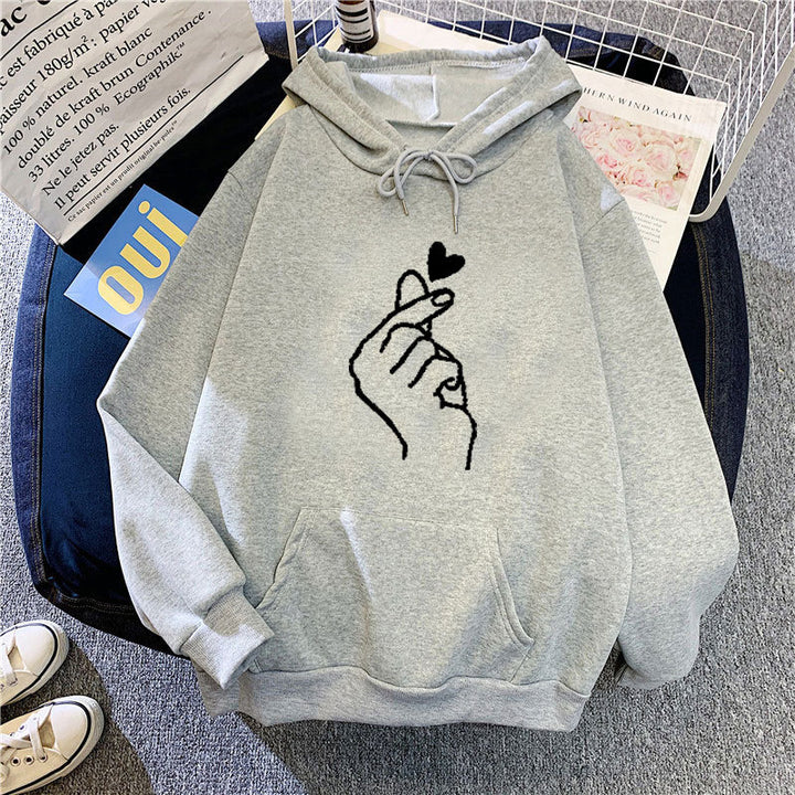 Women’s hoodie with creative hand graphic Lisslune