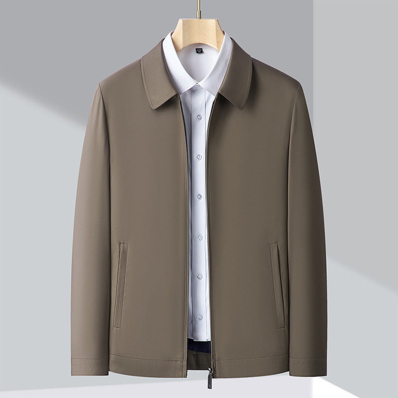 Men's Elegant Transitional Jacket with Modern Stand-Up Collar Lisslune