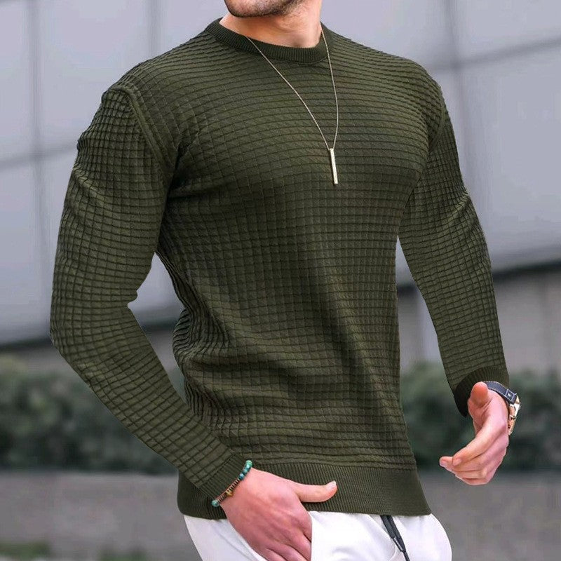 Men's long sleeve shirt with textured design Lisslune