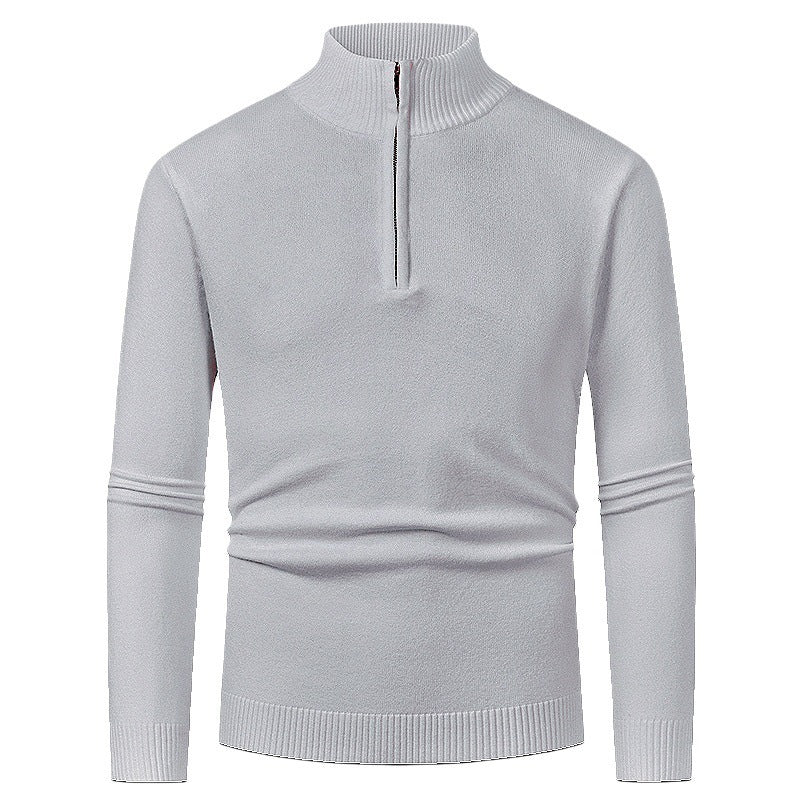 Men's elegant turtleneck sweater with full-length zipper Lisslune
