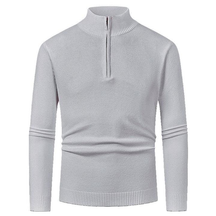 Men's elegant turtleneck sweater with full-length zipper Lisslune
