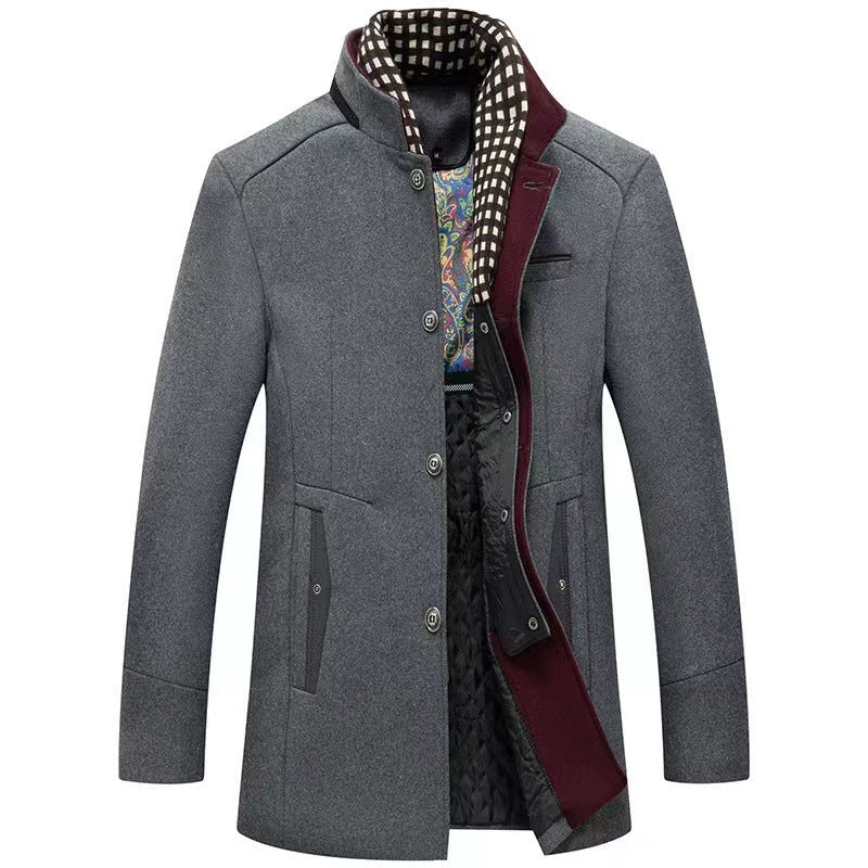 Men's Stylish Transitional Jacket with Elegant Collar and Textured Inner Lining Lisslune