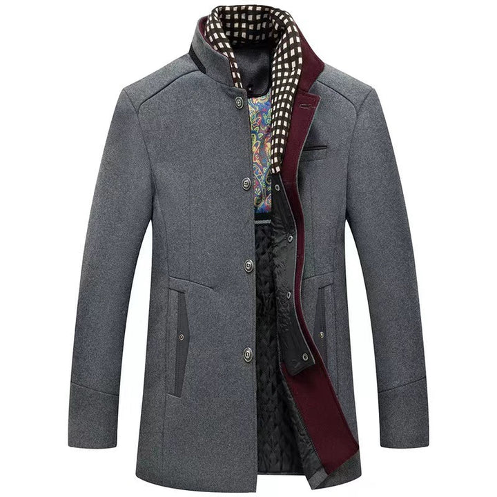 Men's Stylish Transitional Jacket with Elegant Collar and Textured Inner Lining Lisslune