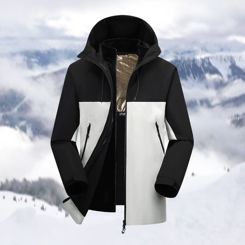 Men's outdoor jacket with windproof and water-repellent coating Lisslune