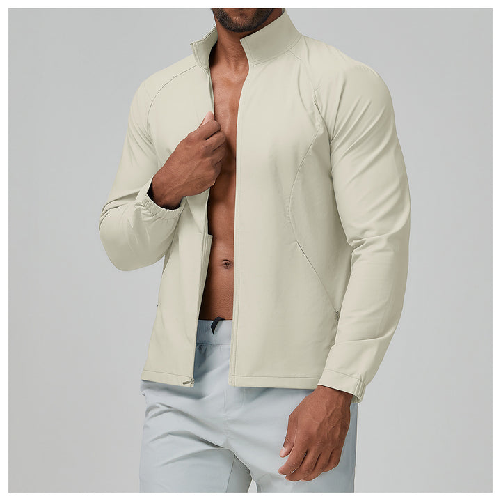 Men's Lightweight Sports Jacket with High Collar and Elastic Cuffs Lisslune