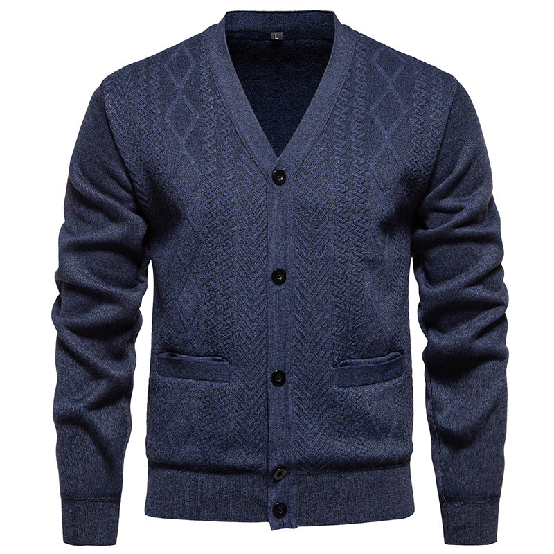 Men's fashionable cardigan with textured pattern Lisslune