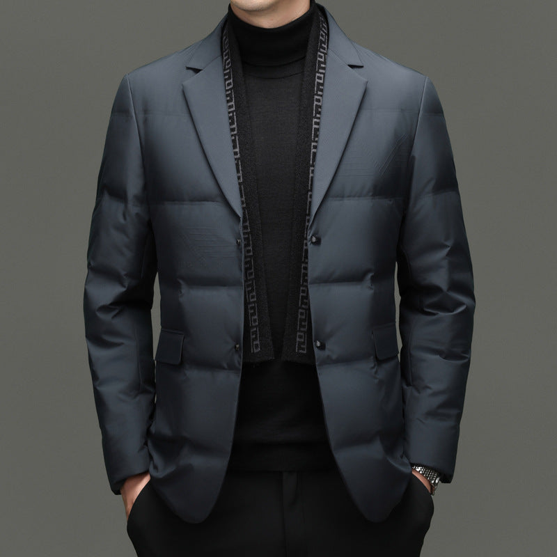 Men's Fashionable Quilted Blazer with Elegant Cut and Practical Pockets Lisslune