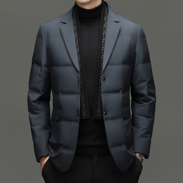 Men's Fashionable Quilted Blazer with Elegant Cut and Practical Pockets Lisslune