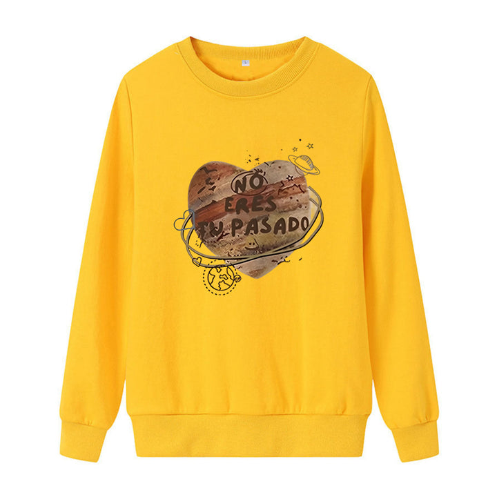 Women casual sweatshirt with creative heart design Lisslune