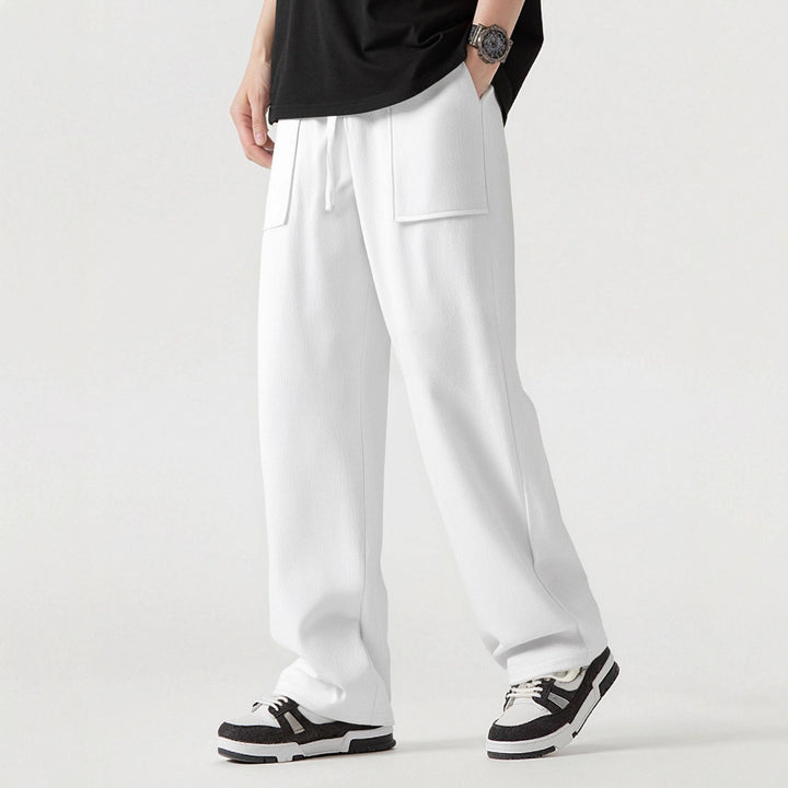 Men's Comfortable Cargo Pants with Practical Pockets and Elastic Waistband Lisslune