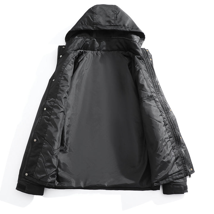 Men's sporty transitional jacket with adjustable hood and reflective accents Lisslune