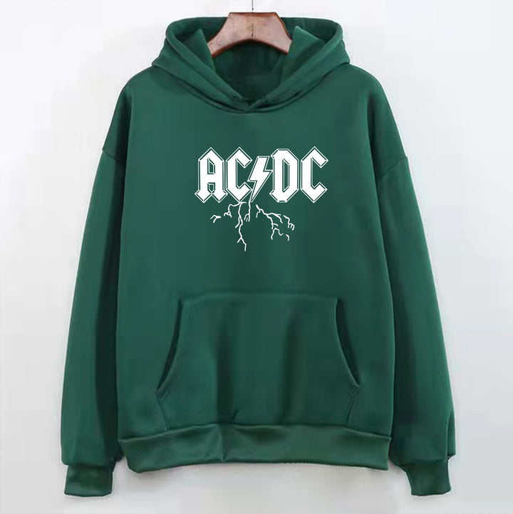 Women's hoodie with large band logo and kangaroo pocket Lisslune