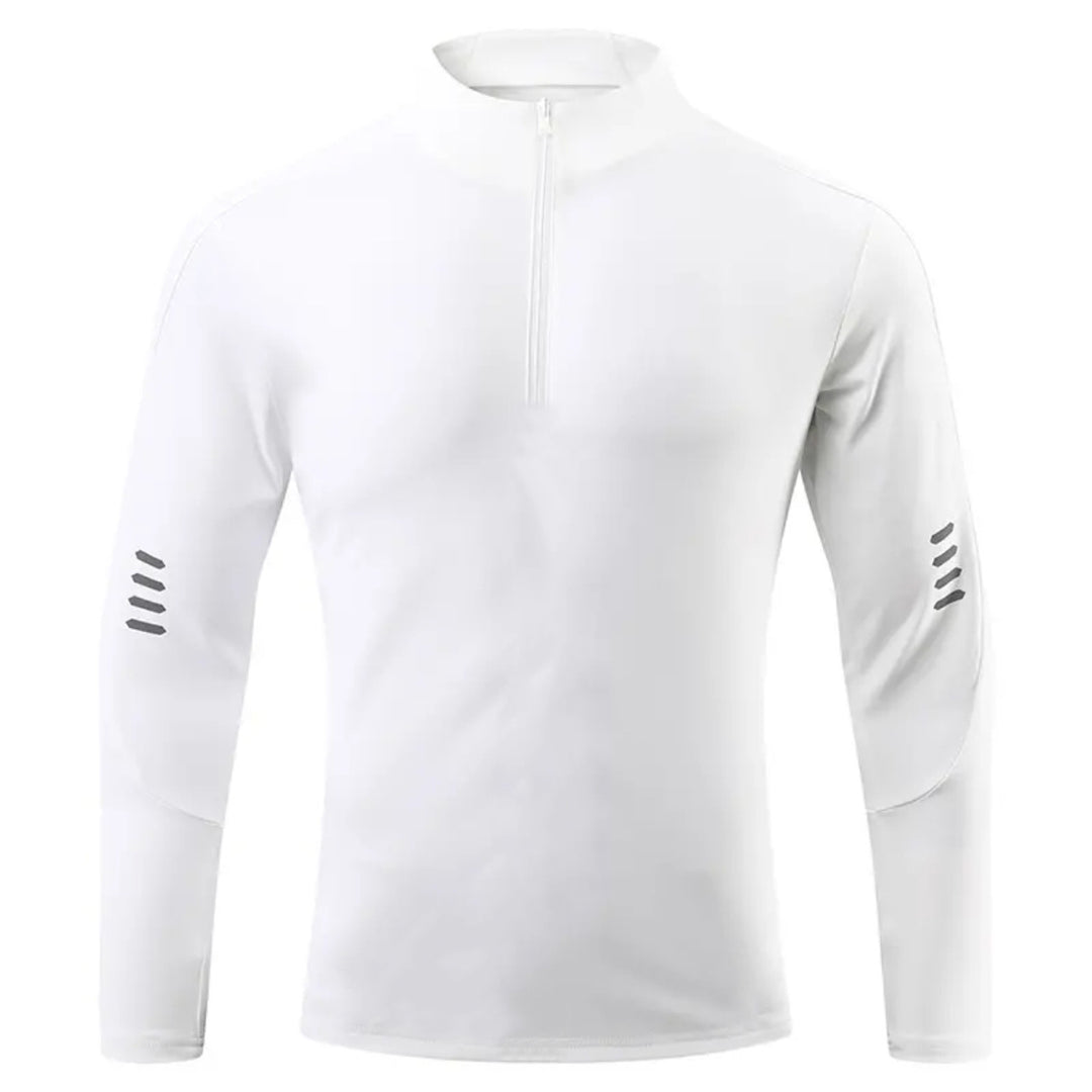 Men's functional long sleeve shirt with high collar and innovative zipper Lisslune