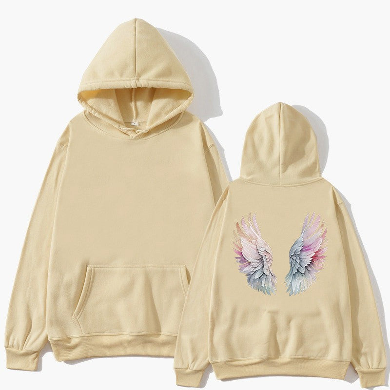Women's hoodie with stylish angel wing design Lisslune