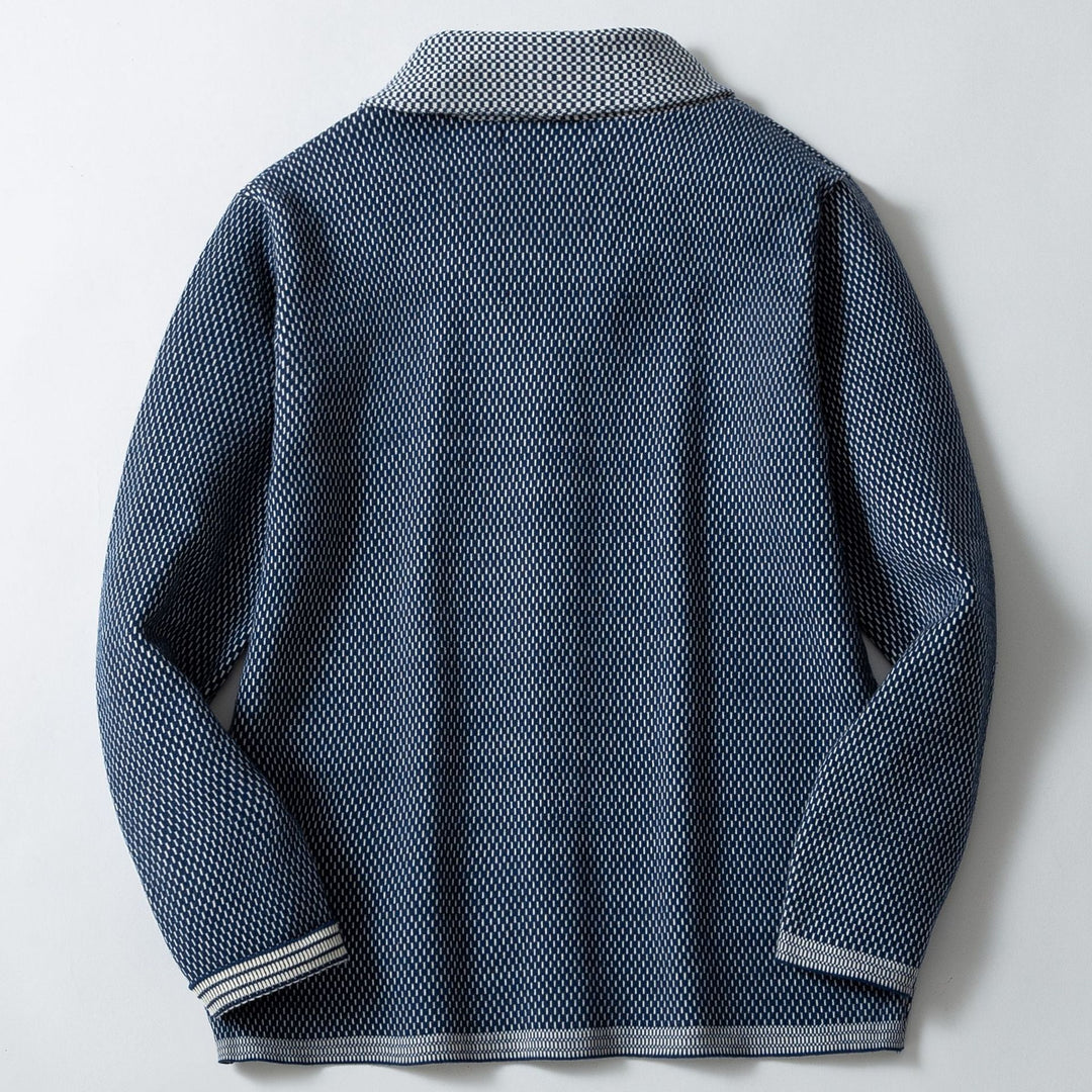 Men's cardigan with elegant button details and wide shawl collar Lisslune