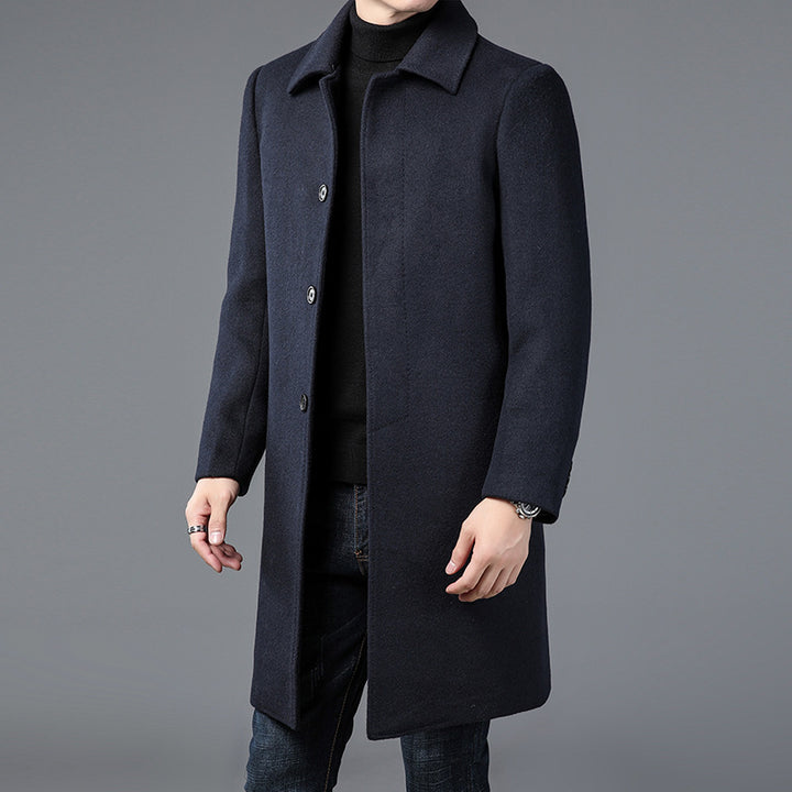 Men's Classic Wool Coat with Contemporary Cut Lisslune
