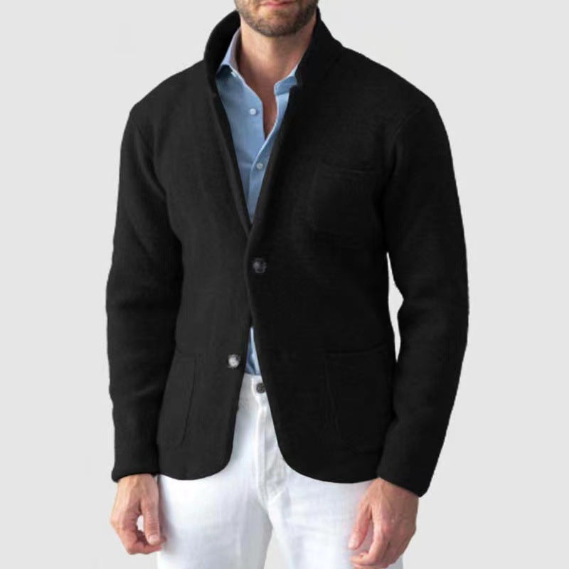Men's knit blazer with elegant look and practical pockets Lisslune