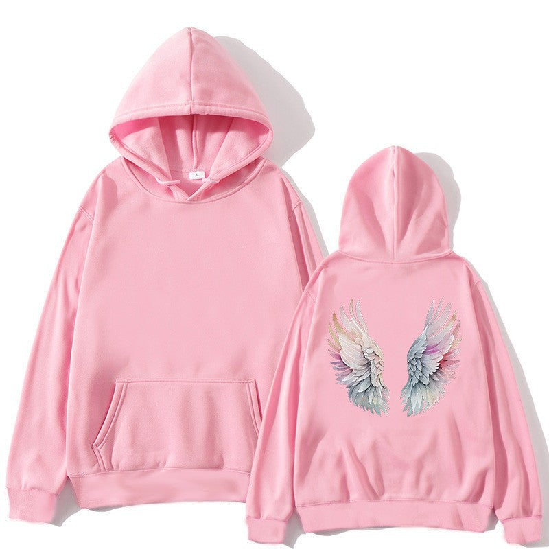 Women's hoodie with stylish angel wing design Lisslune