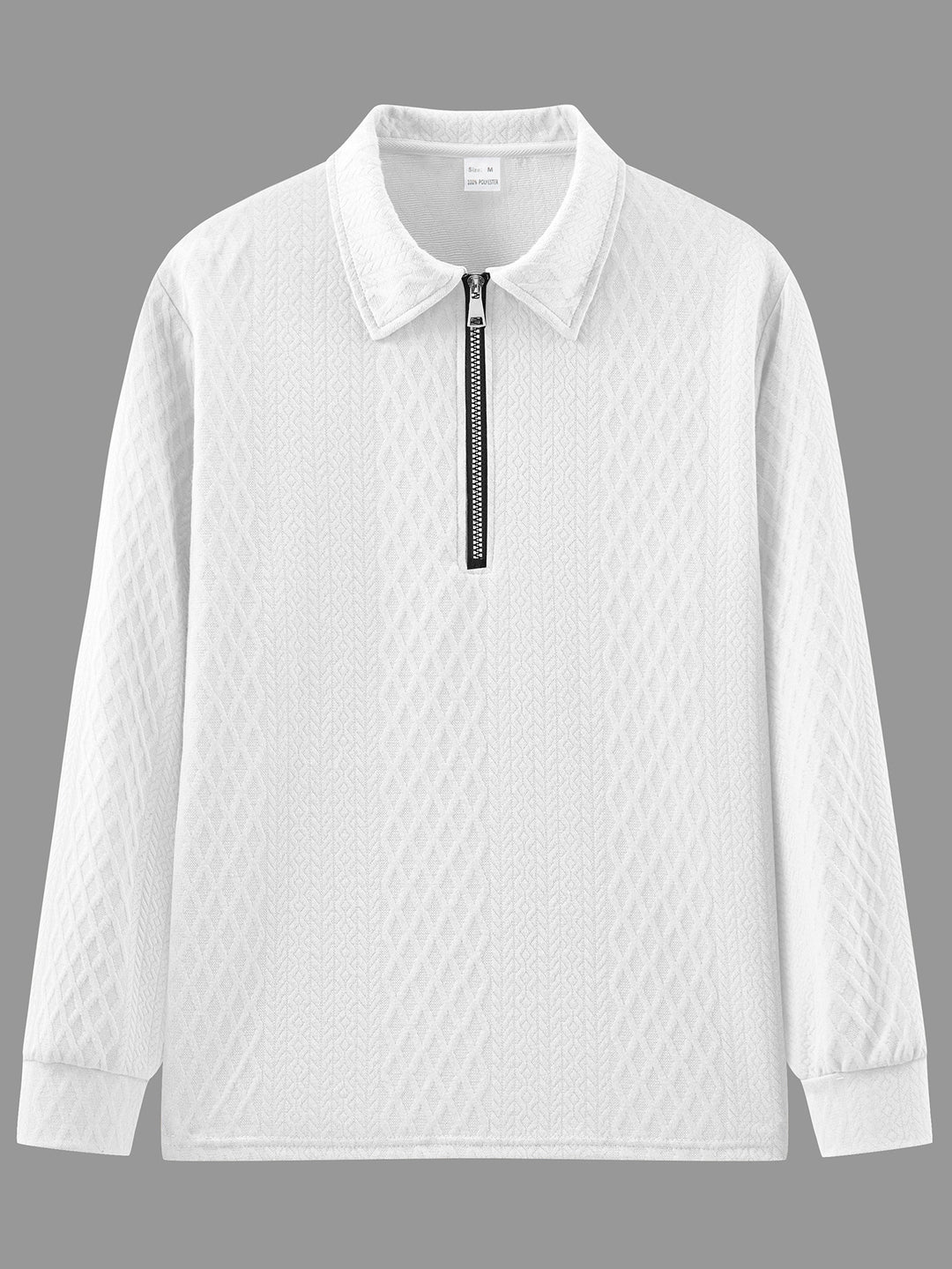 Men's sweatshirt with trendy stand-up collar and textured design Lisslune