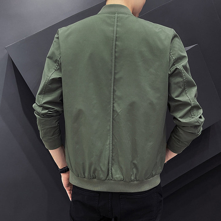 Men's stylish bomber jacket with elastic cuffs and practical pockets Lisslune