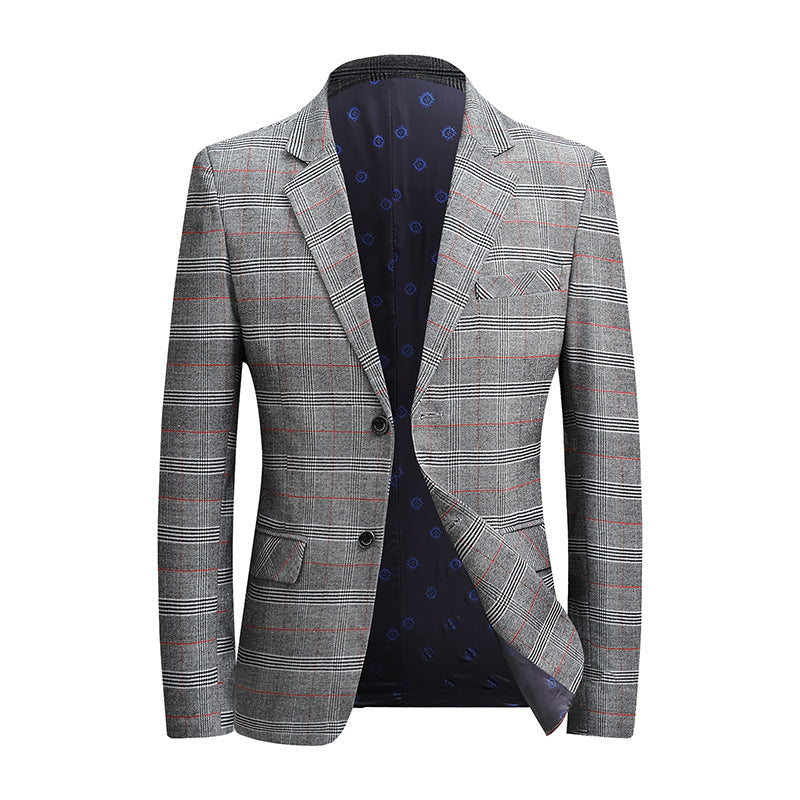 Men's Fashionable Checkered Blazer Lisslune