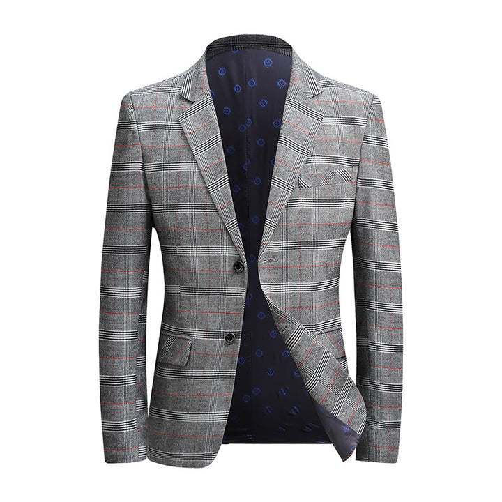 Men's Fashionable Checkered Blazer Lisslune