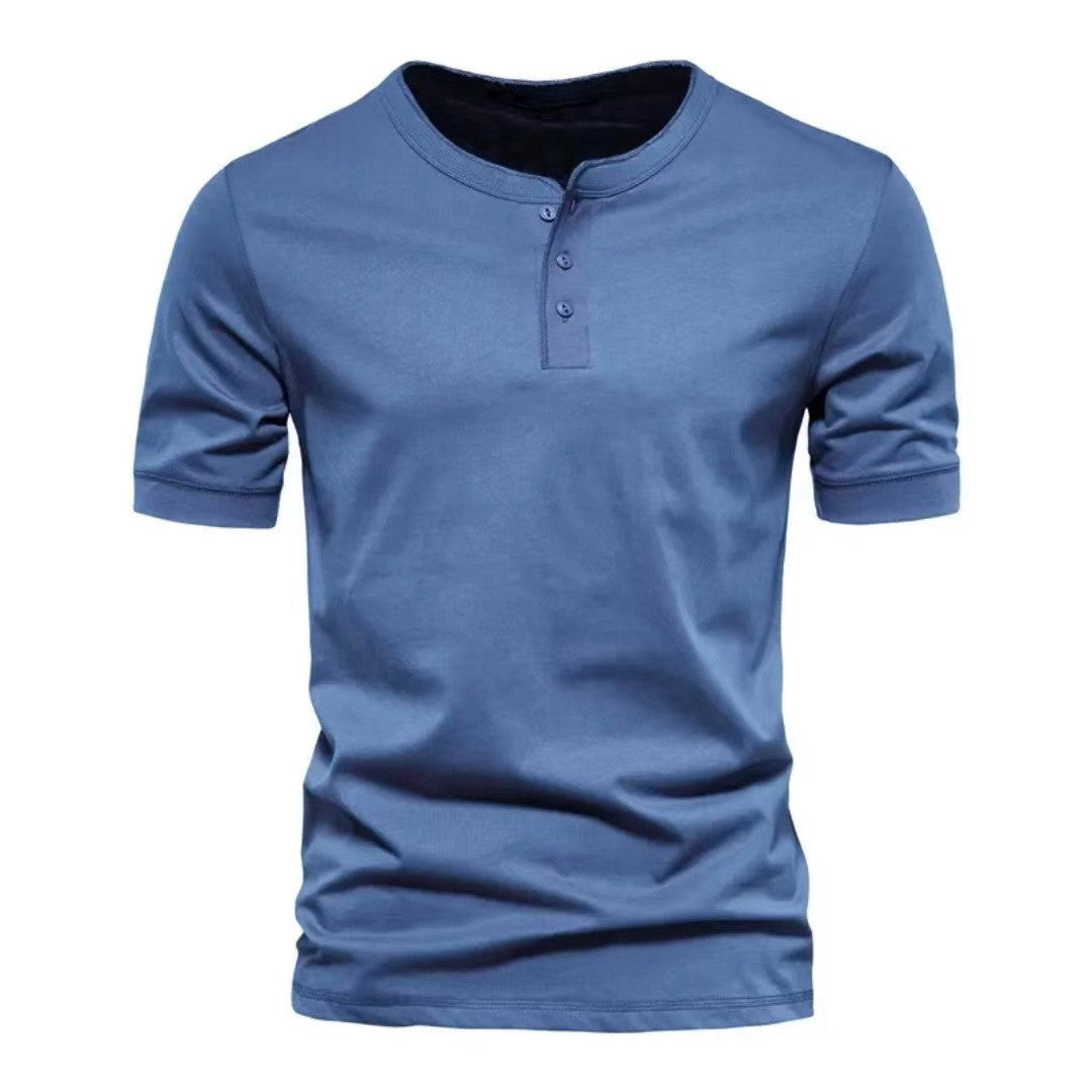 Men's Henley T-Shirt with stylish button closure and soft cotton material Lisslune