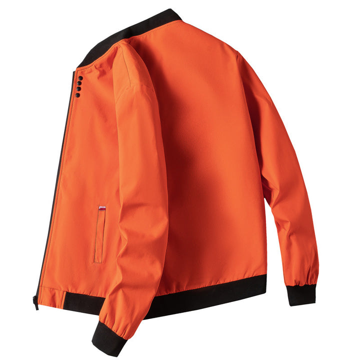 Men's fashionable leisure jacket with high collar and side zipper Lisslune