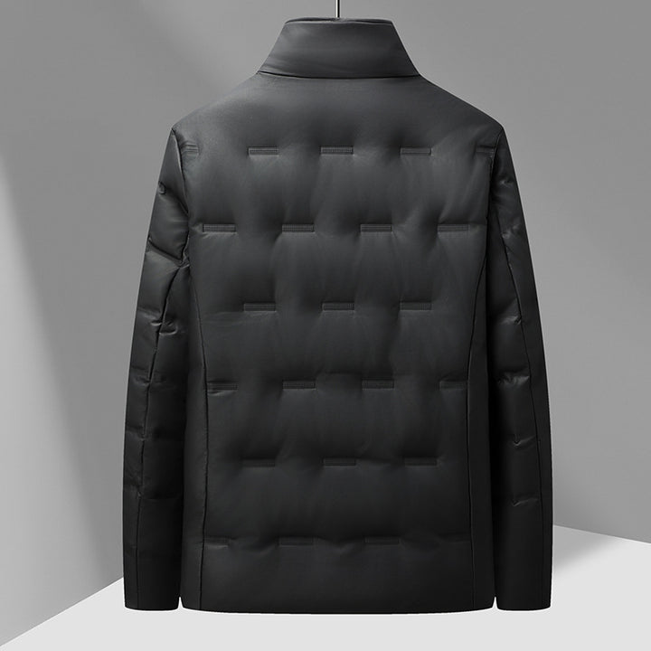 Men's Quilted Winter Jacket with Faux Fur Collar Lisslune