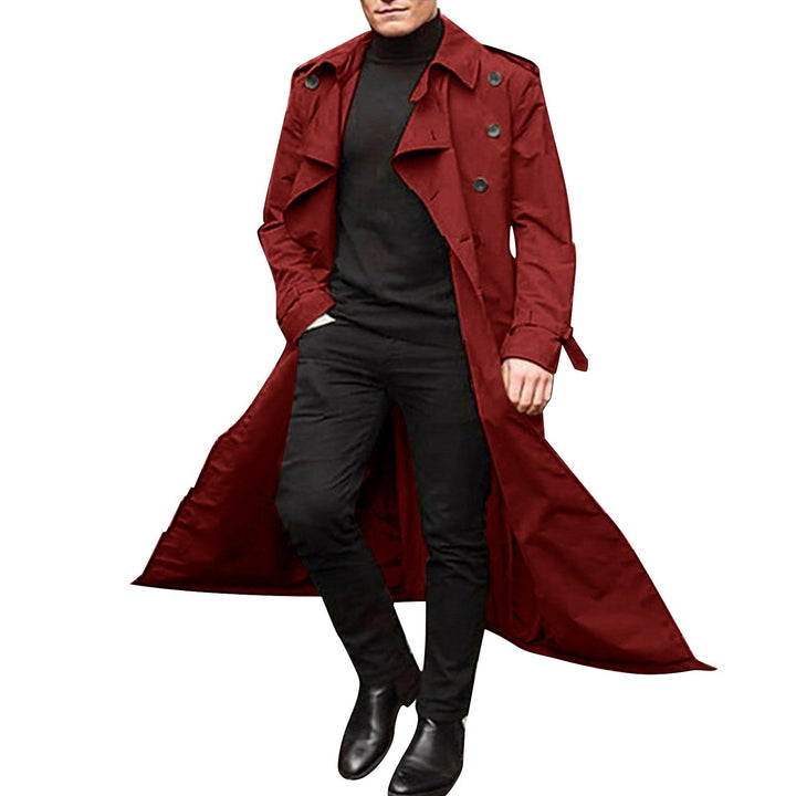 Men's elegant trench coat with double button placket Lisslune