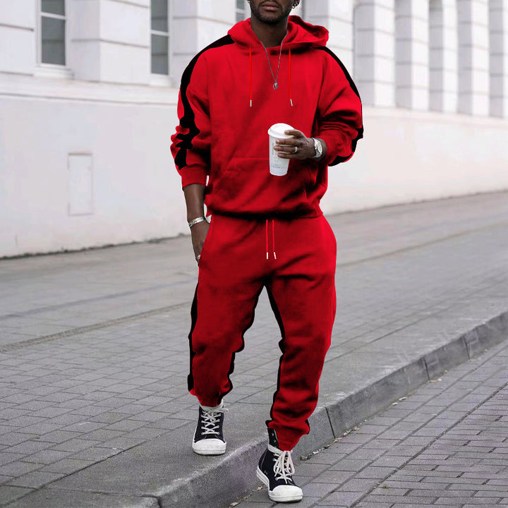 Men's tracksuit with hood and contrasting side elements Lisslune