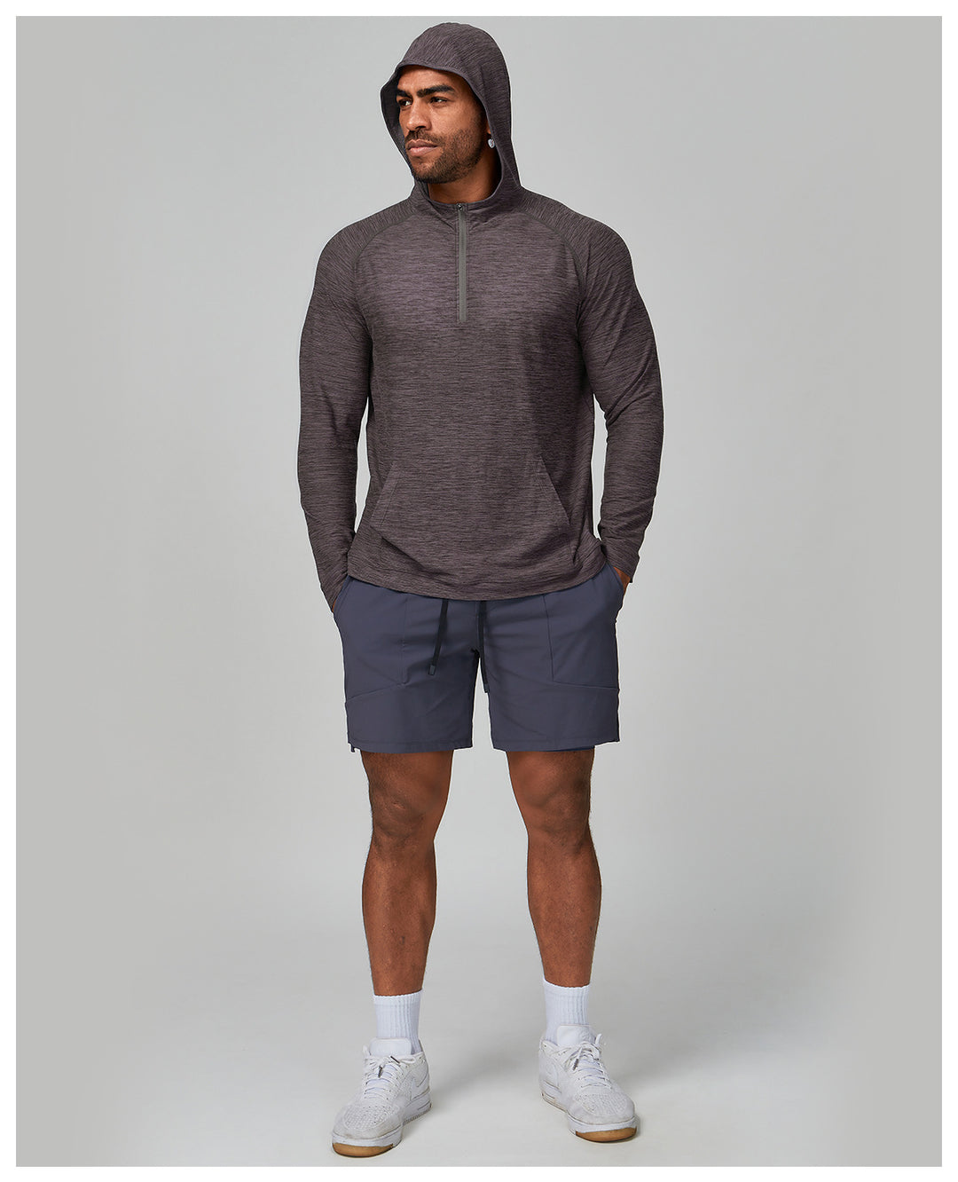 Men's Sporty Long Sleeve Shirt with Hood Lisslune