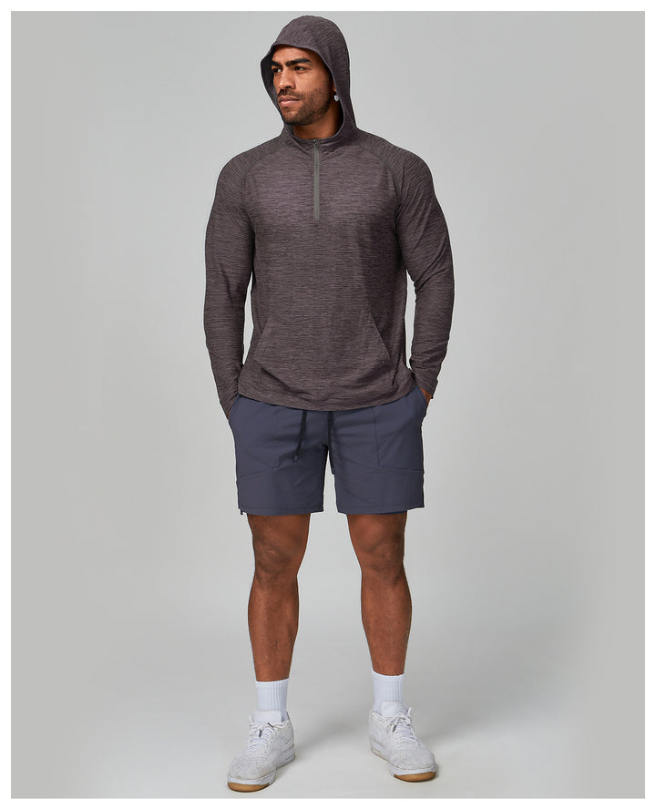 Men's Sporty Long Sleeve Shirt with Hood Lisslune