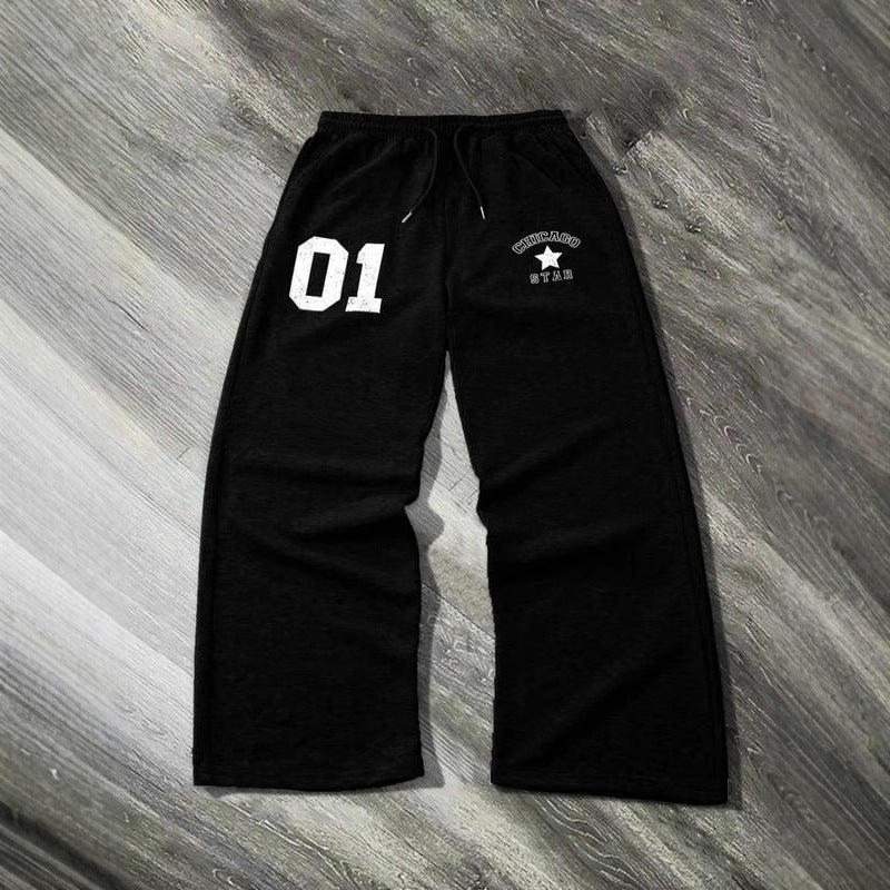 Women’s sporty casual pants with elastic waistband and side pockets Lisslune