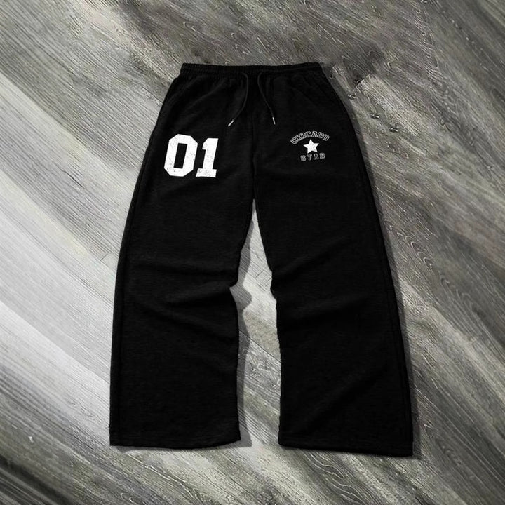 Women’s sporty casual pants with elastic waistband and side pockets Lisslune