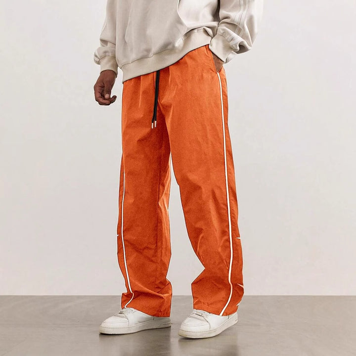 Men's sporty leisure pants with side appliqués Lisslune
