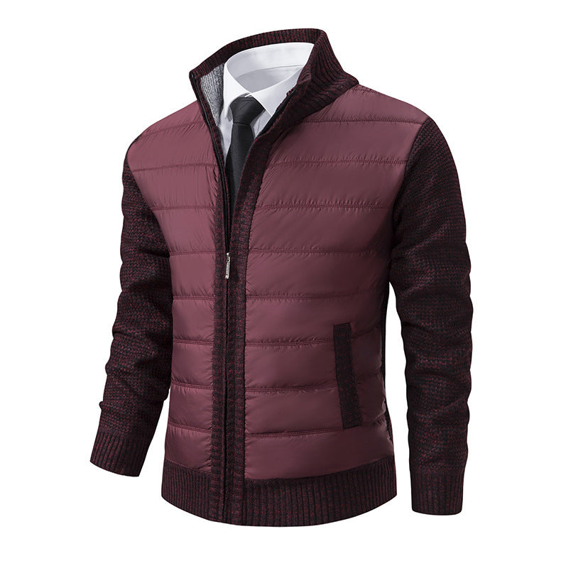 Men's sporty hybrid jacket with moisture-regulating material and modern knit design Lisslune