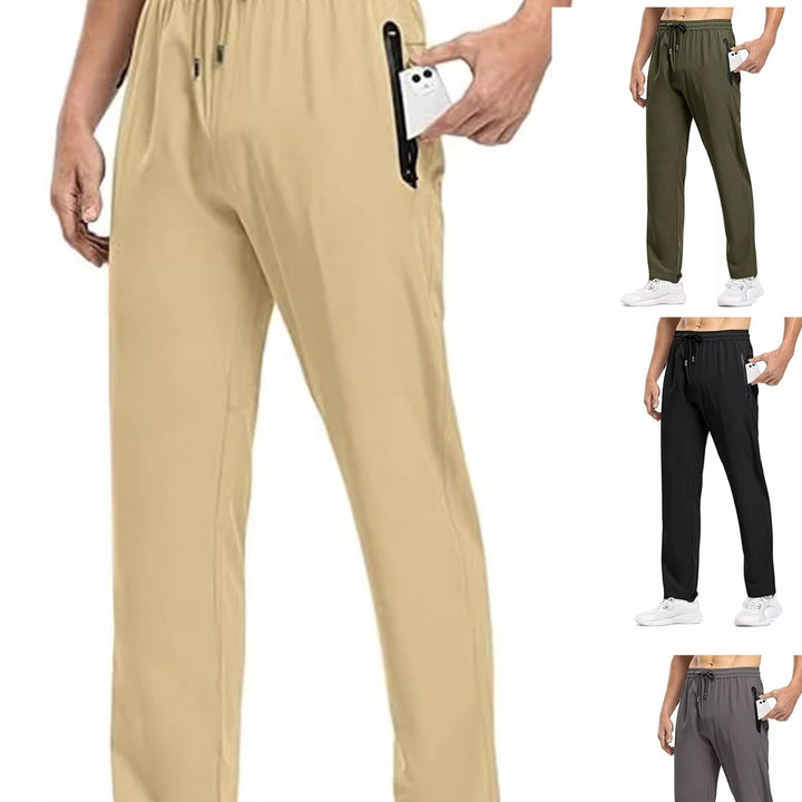 Men's sporty leisure pants with side zip pockets Lisslune