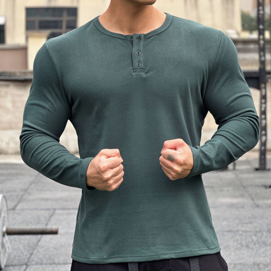 Men's stylish long-sleeve shirt with modern button closure Lisslune
