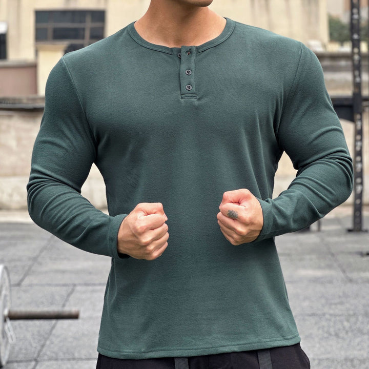 Men's stylish long-sleeve shirt with modern button closure Lisslune