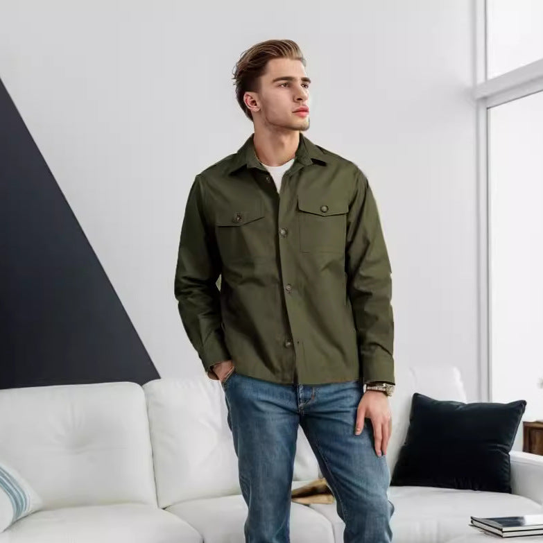 Men's fashionable lightweight chore jacket with practical pockets Lisslune