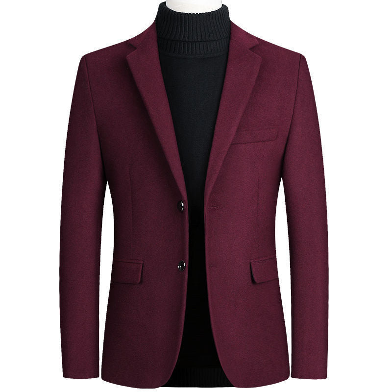 Men's elegant wool blazer in classic fit with fine texture Lisslune